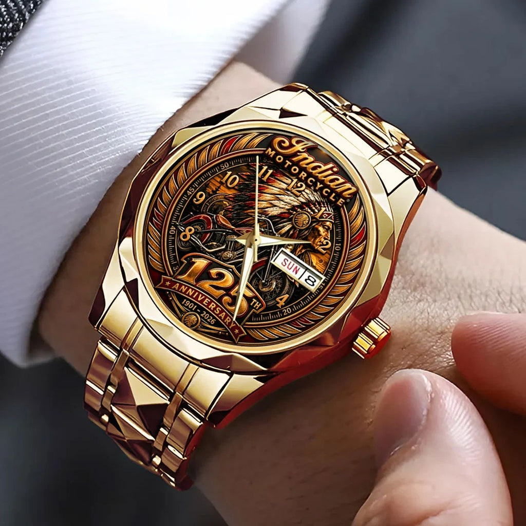 Indian Motorcycle 125th Anniversary Alloy Luxury Quartz Watch – TMTHU9979