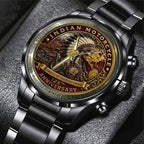 Indian Motorcycle 125th Anniversary Black Stainless Steel Watch – TMTHU8597