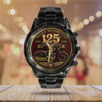 Indian Motorcycle 125th Anniversary Black Stainless Steel Watch – TMTHU8599
