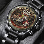 Indian Motorcycle 125th Anniversary Black Stainless Steel Watch – TMTHU8997