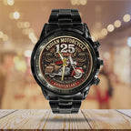 Indian Motorcycle 125th Anniversary Black Stainless Steel Watch – TMTHU8997