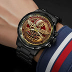 Indian Motorcycle 125th Anniversary Black Stainless Steel Watch – HOATT20524