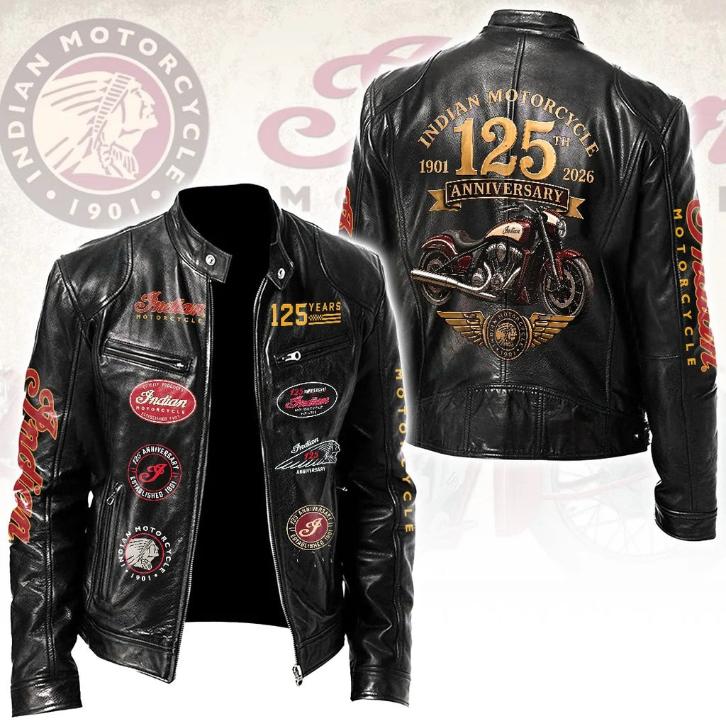 Indian Motorcycle 125th Anniversary Motorcycle Leather Jacket – HOATT20801