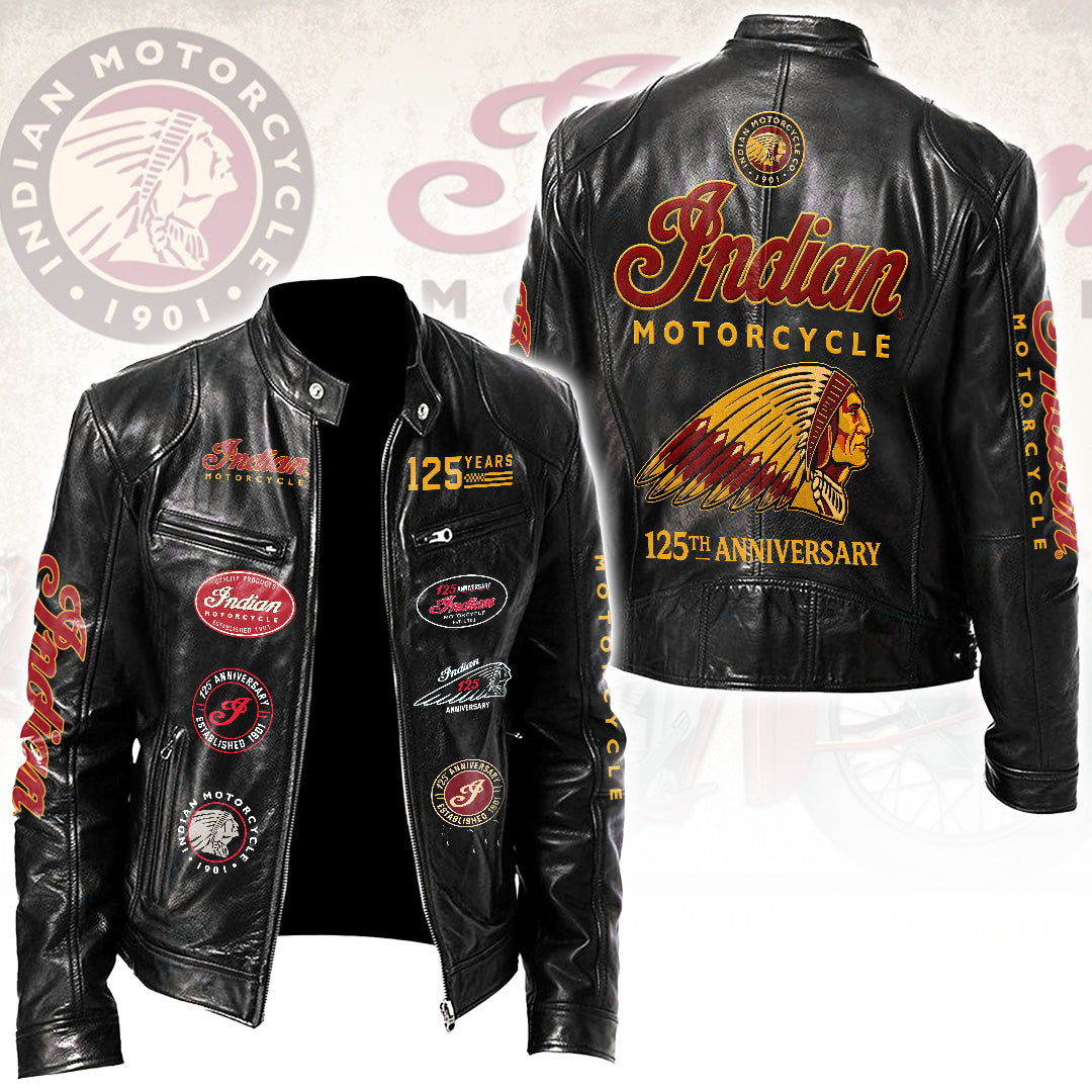 Indian Motorcycle 125th Anniversary Motorcycle Leather Jacket – HOATT20237