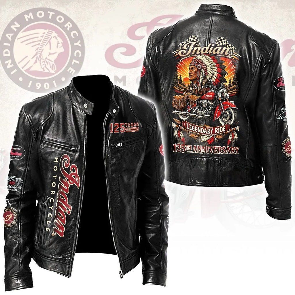 Indian Motorcycle 125th Anniversary Motorcycle Leather Jacket – HOATT26745