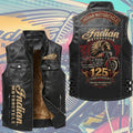 Indian Motorcycle 125th Anniversary Premium 2D Sleeveless Leather Vest – TMTHU10046