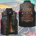Indian Motorcycle 125th Anniversary Premium 2D Sleeveless Leather Vest – TMTHU9439