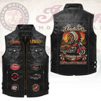 Indian Motorcycle 125th Anniversary Premium 2D Sleeveless Leather Vest – HOATT26746