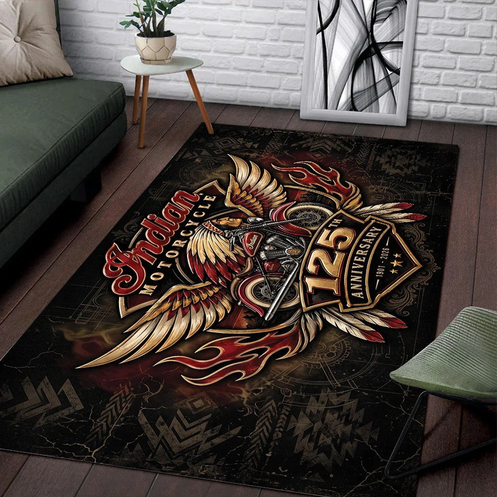 Indian Motorcycle 125th Anniversary Rectangular Rug – TMTHU9978
