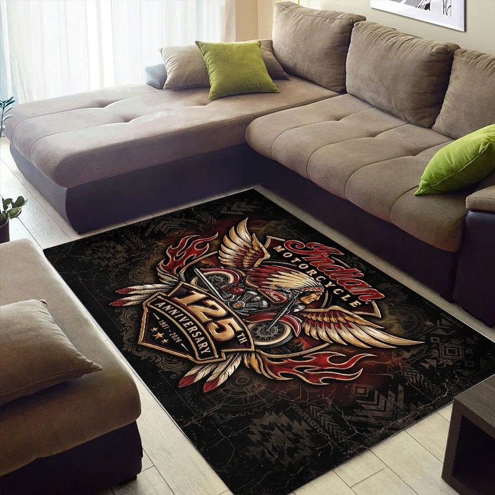 Indian Motorcycle 125th Anniversary Rectangular Rug – TMTHU9978