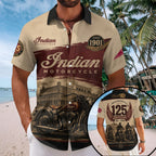 Indian Motorcycle 125th Anniversary Short Sleeve Button-Down Shirt – TMTHU8127