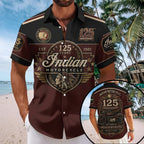 Indian Motorcycle 125th Anniversary Short Sleeve Button-Down Shirt – TMTHU8628
