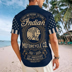 Indian Motorcycle 125th Anniversary Short Sleeve Button-Down Shirt – TMTHU8740