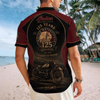Indian Motorcycle 125th Anniversary Short Sleeve Button-Down Shirt – TMTHU8829