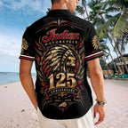 Indian Motorcycle 125th Anniversary Short Sleeve Button-Down Shirt – TMTHU9823