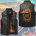 Indian Motorcycle 125th Anniversary Premium 2D Sleeveless Leather Vest – TMTHU8559
