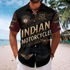 Indian Motorcycle 125th Anniversary Short Sleeve Button-Down Shirt – TMTHU8517