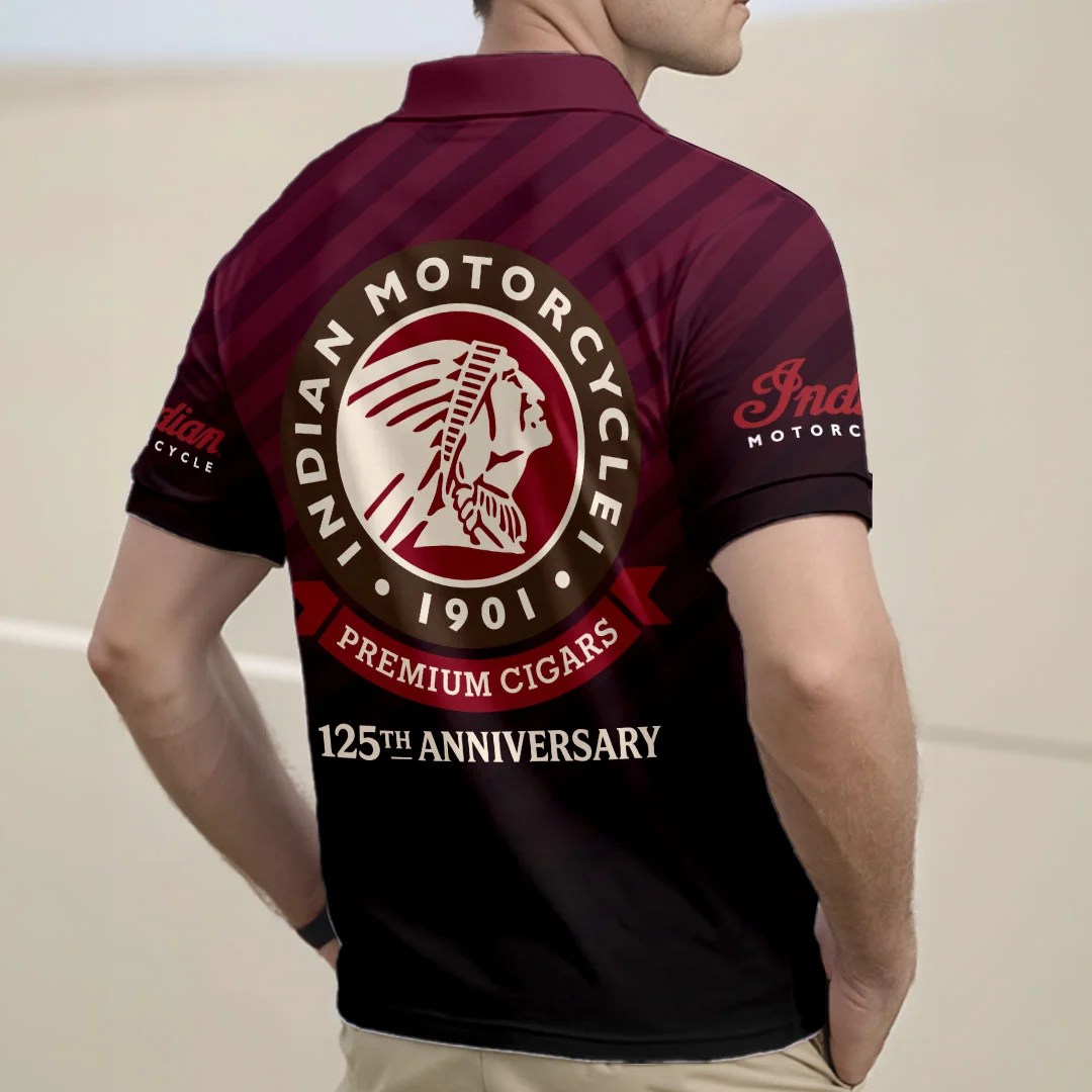 Indian Motorcycle 125th Anniversary Zip Polo Shirt – HOATT20369