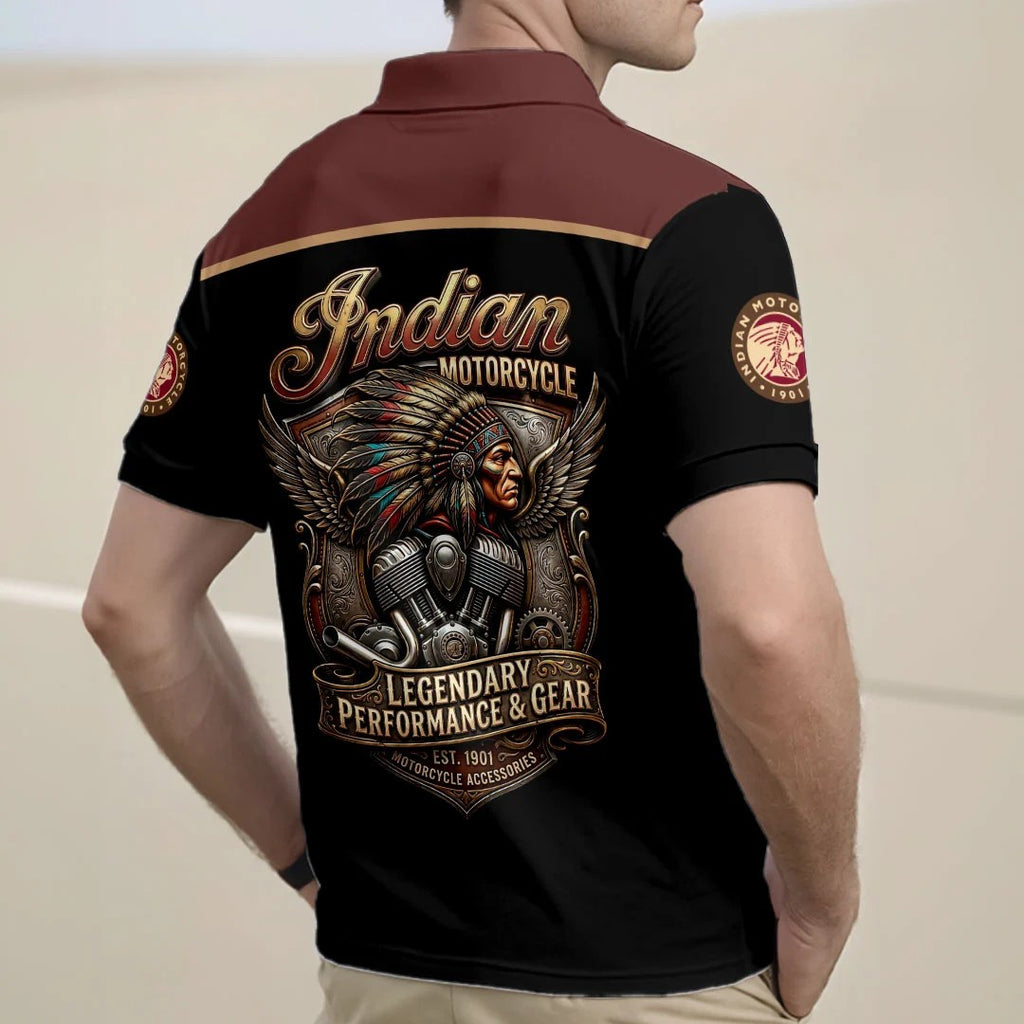 Indian Motorcycle 125th Anniversary Zip Polo Shirt – HOATT20426