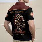 Indian Motorcycle 125th Anniversary Zip Polo Shirt – HOATT20625