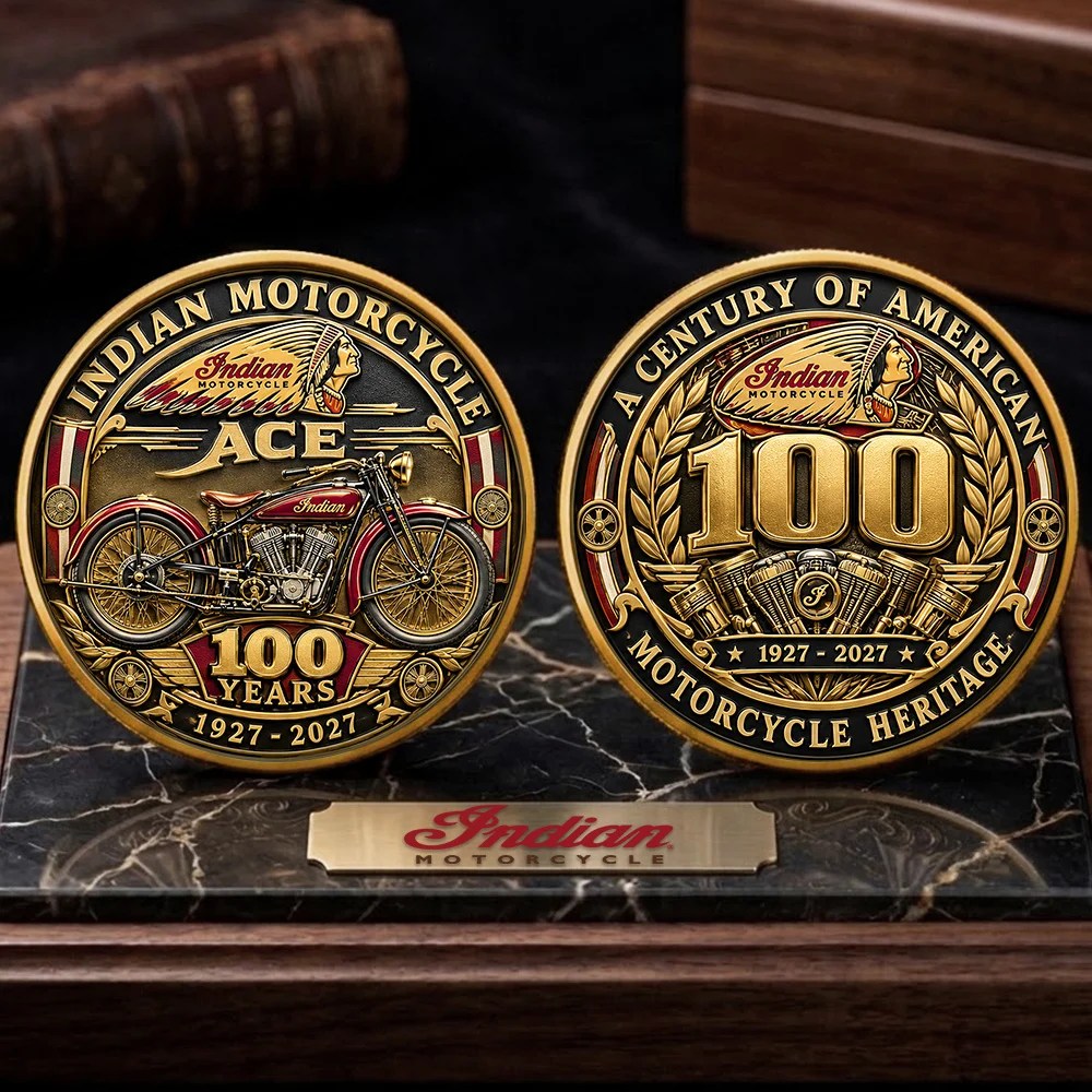 Indian Motorcycle x Ace 100th Anniversary 2027 Commemorative Coin – TMTHU9959