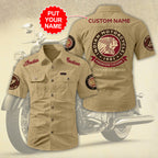 Personalized Indian Motorcycle 125th Anniversary 2D Short Sleeve Mechanic Shirt – TANTN24822