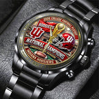 Indiana Hoosiers Football 2025 Black Stainless Steel Watch – TMTHU3552