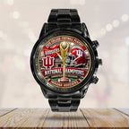 Indiana Hoosiers Football 2025 Black Stainless Steel Watch – TMTHU3552
