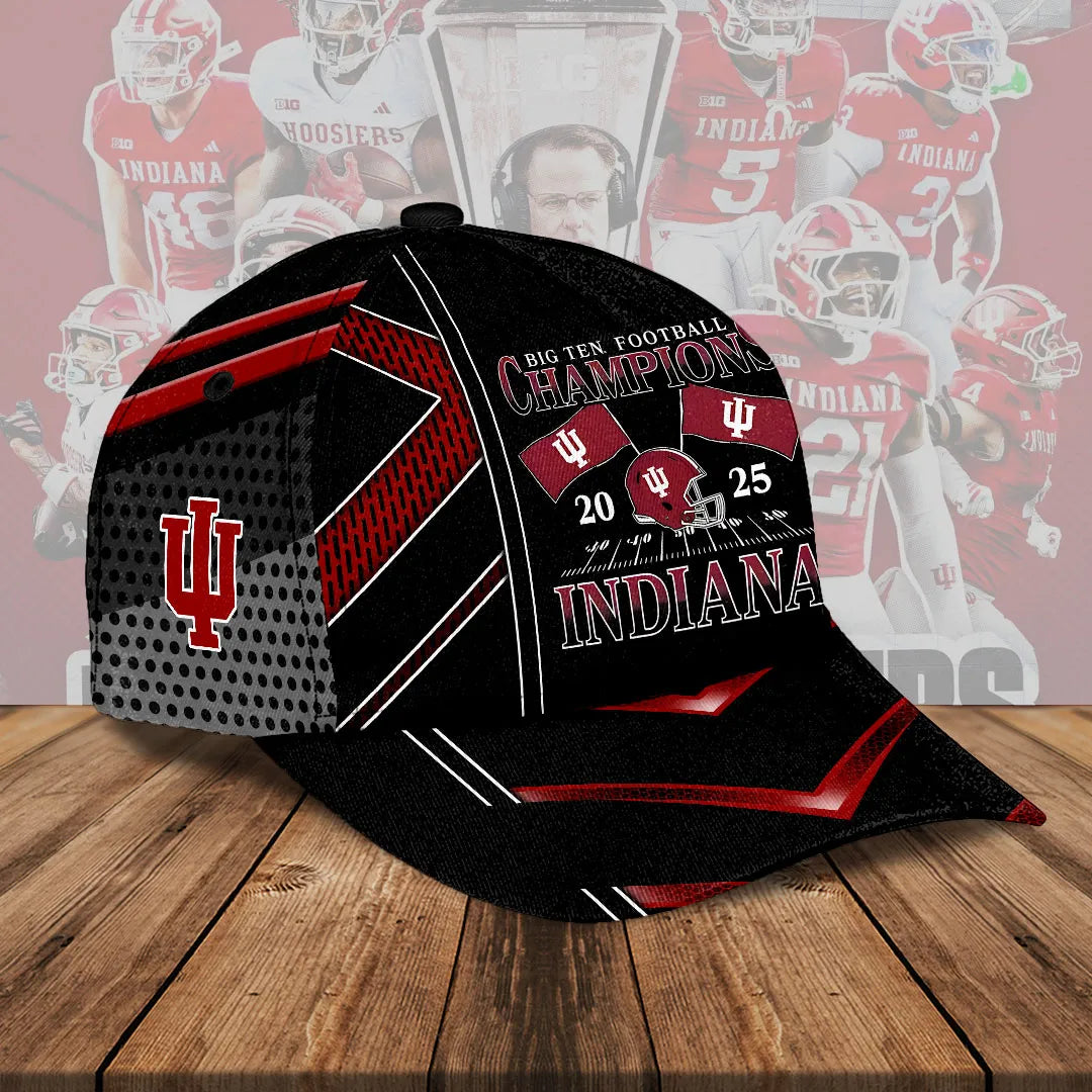 Indiana Hoosiers Football 2025 Big Ten Champions Classic Cap – HOATT15341