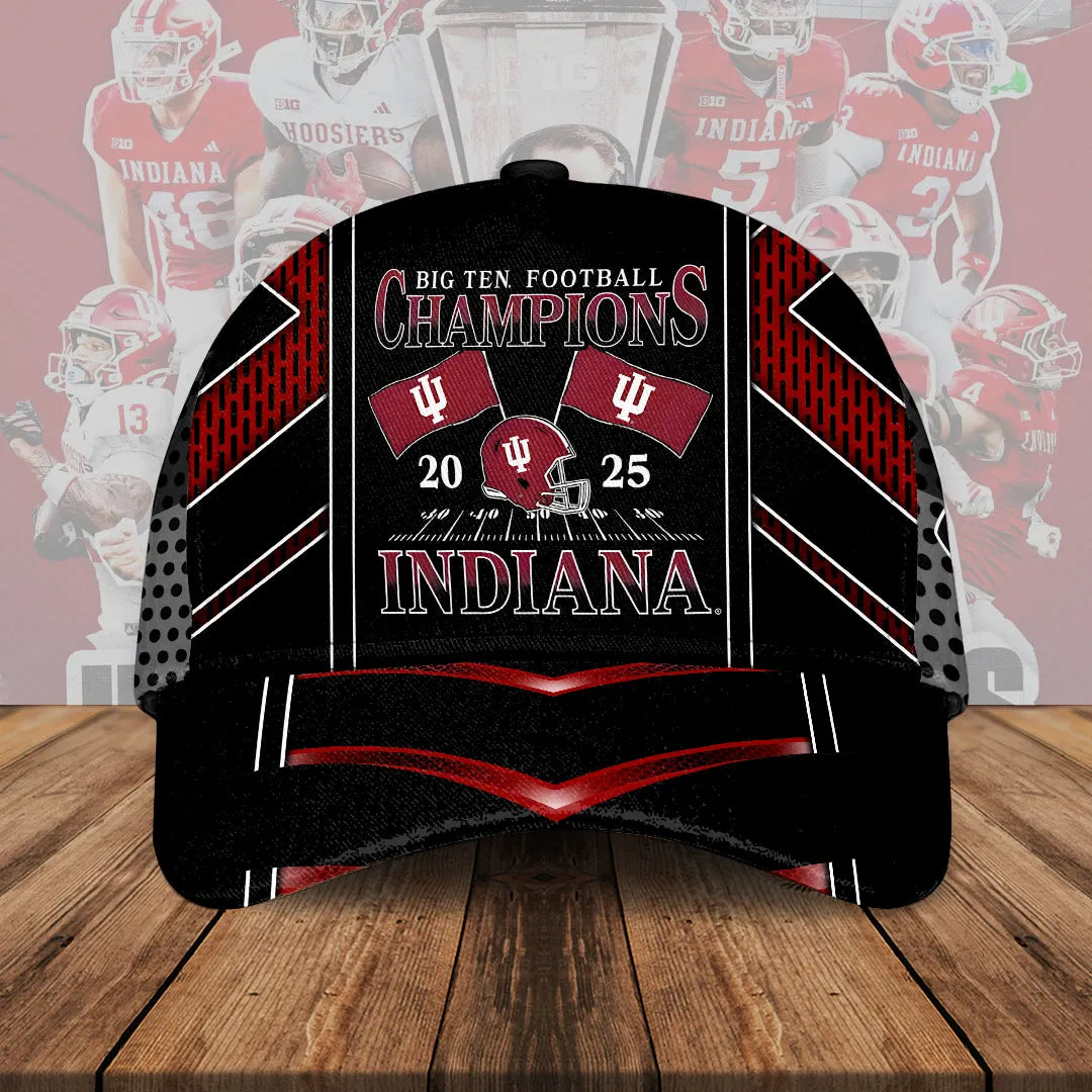 Indiana Hoosiers Football 2025 Big Ten Champions Classic Cap – HOATT15341