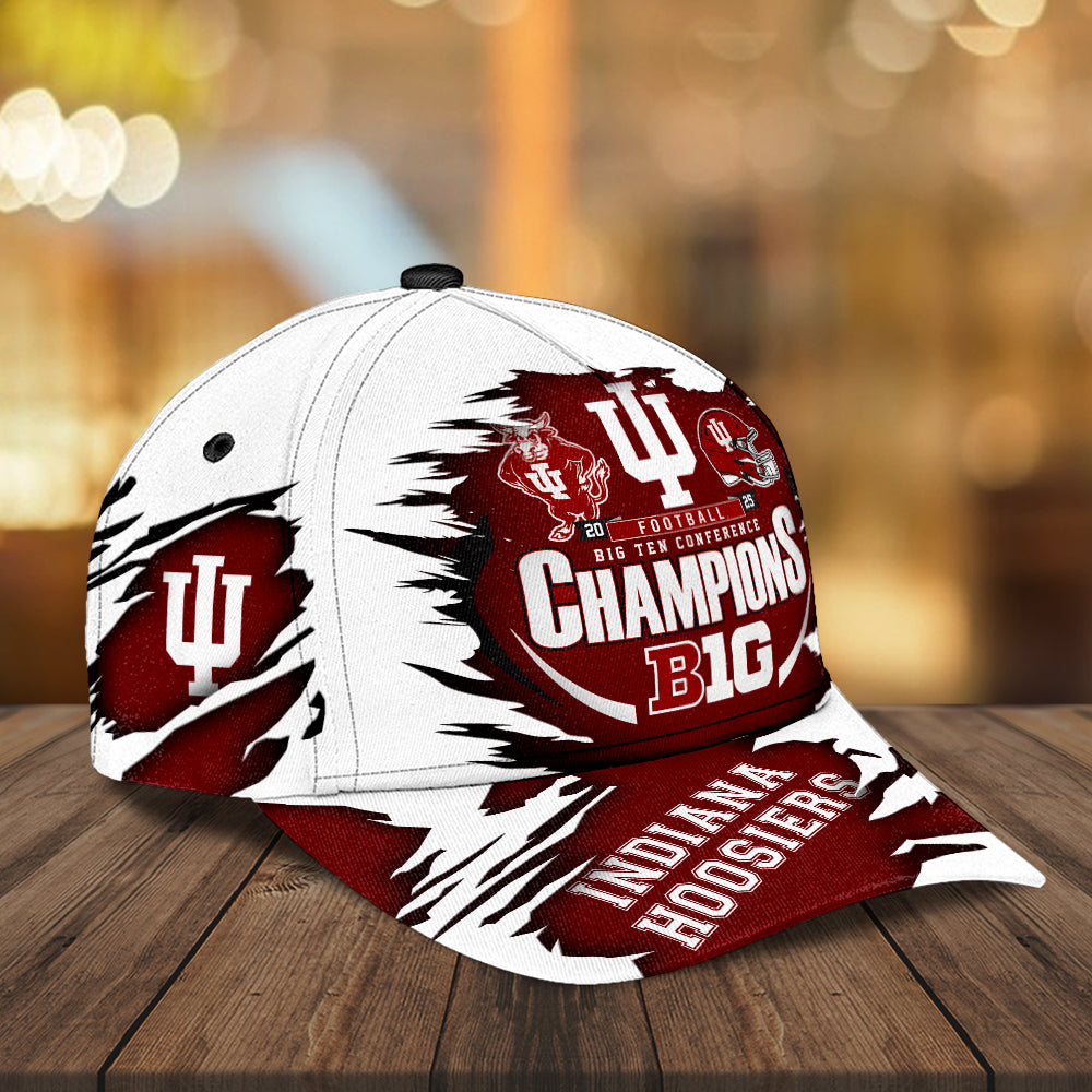 Indiana Hoosiers Football 2025 Big Ten Champions Classic Cap – MAITM14073