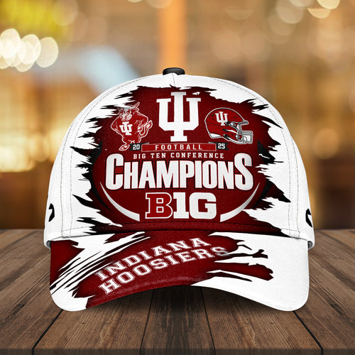 Indiana Hoosiers Football 2025 Big Ten Champions Classic Cap – MAITM14073