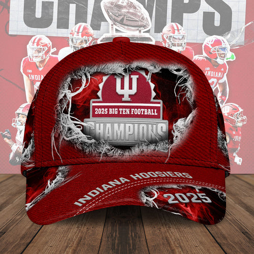 Indiana Hoosiers Football 2025 Big Ten Champions Classic Cap – TMTHU2655