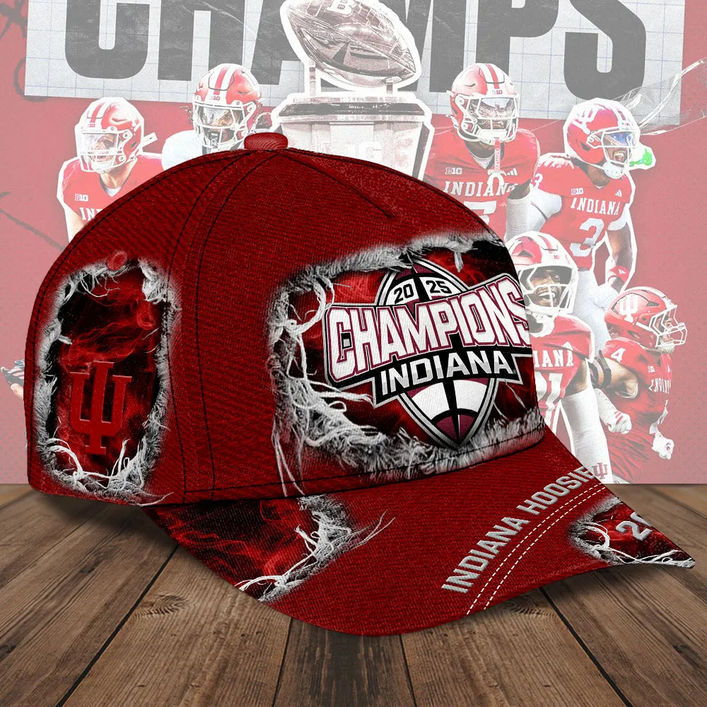 Indiana Hoosiers Football 2025 Big Ten Champions Classic Cap – TMTHU2656