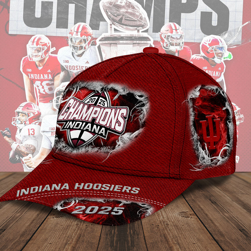 Indiana Hoosiers Football 2025 Big Ten Champions Classic Cap – TMTHU2656