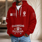 Indiana Hoosiers Football 2025 National Champions 3D Unisex Waffle Hoodie – MAITM14537