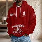 Indiana Hoosiers Football 2025 National Champions 3D Unisex Waffle Hoodie – MAITM14537