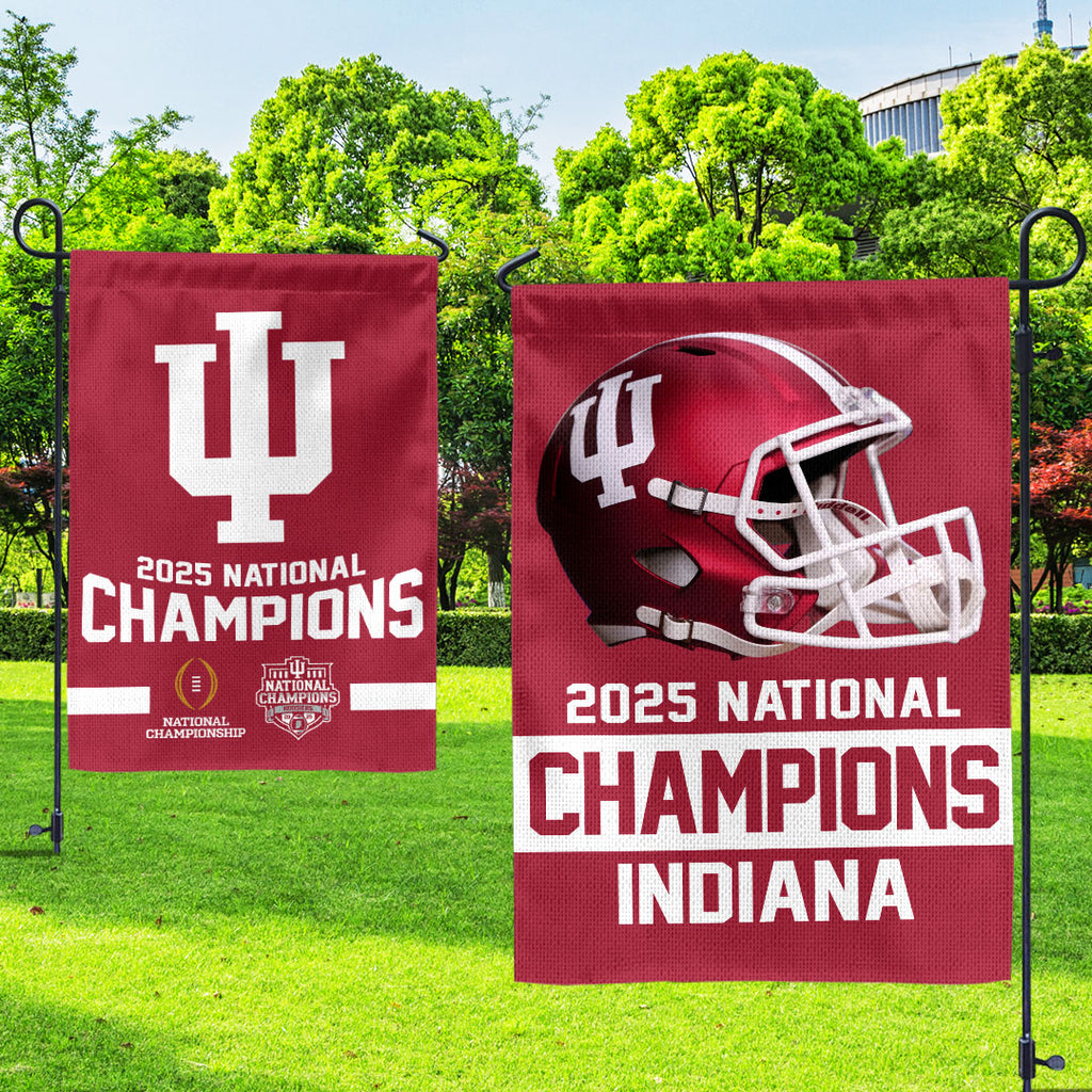 Indiana Hoosiers Football 2025 National Champions Double-side Garden Flag – HOATT15937