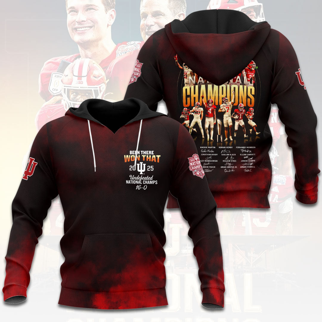 Indiana Hoosiers Football 2025 National Champions 3D Apparel – HOATT15849