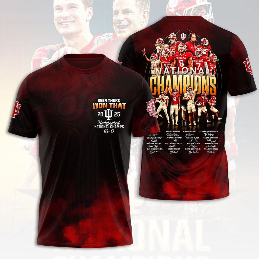 Indiana Hoosiers Football 2025 National Champions 3D Apparel – HOATT15849