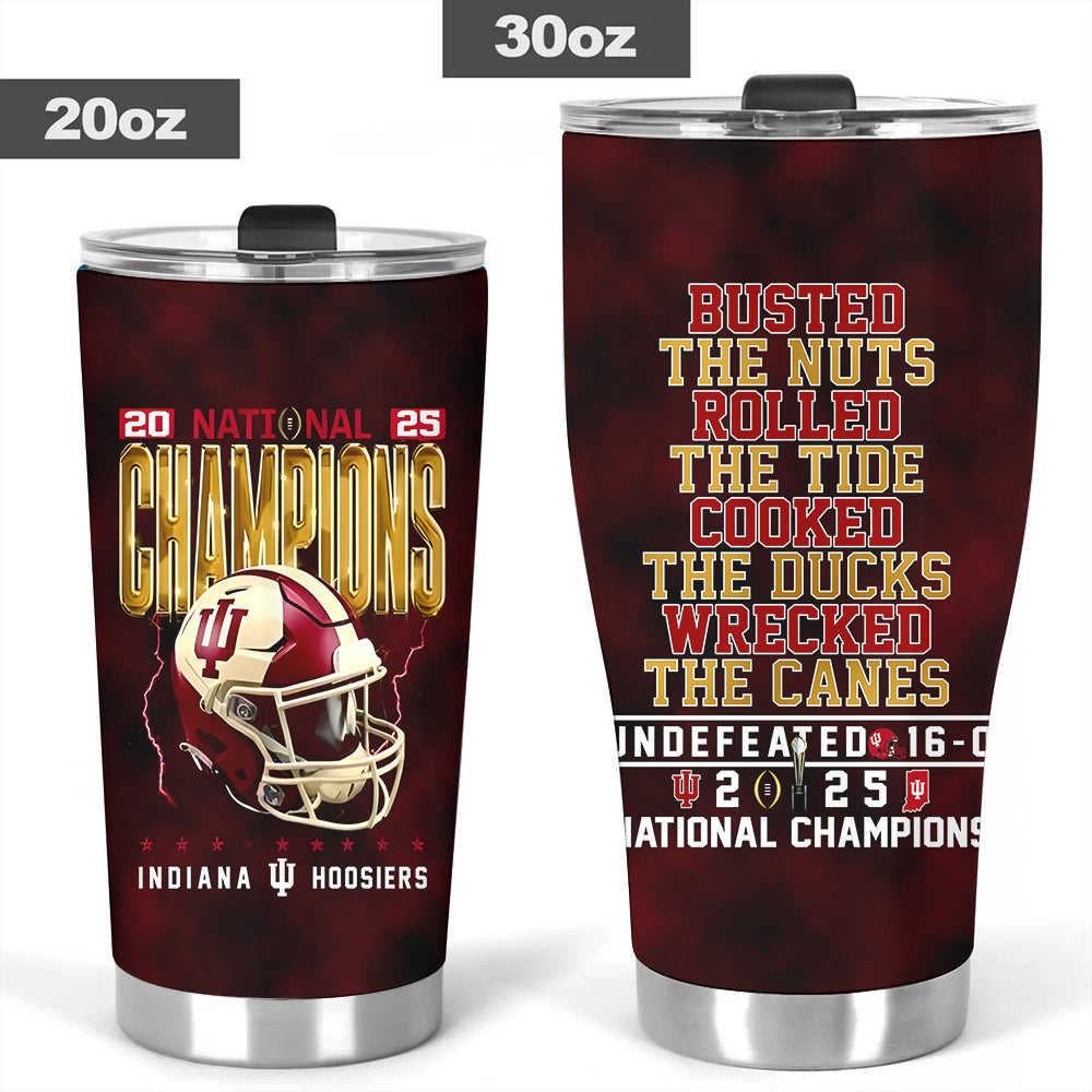 Indiana Hoosiers Football 2025 National Champions Tumbler Cup – MAITM14519