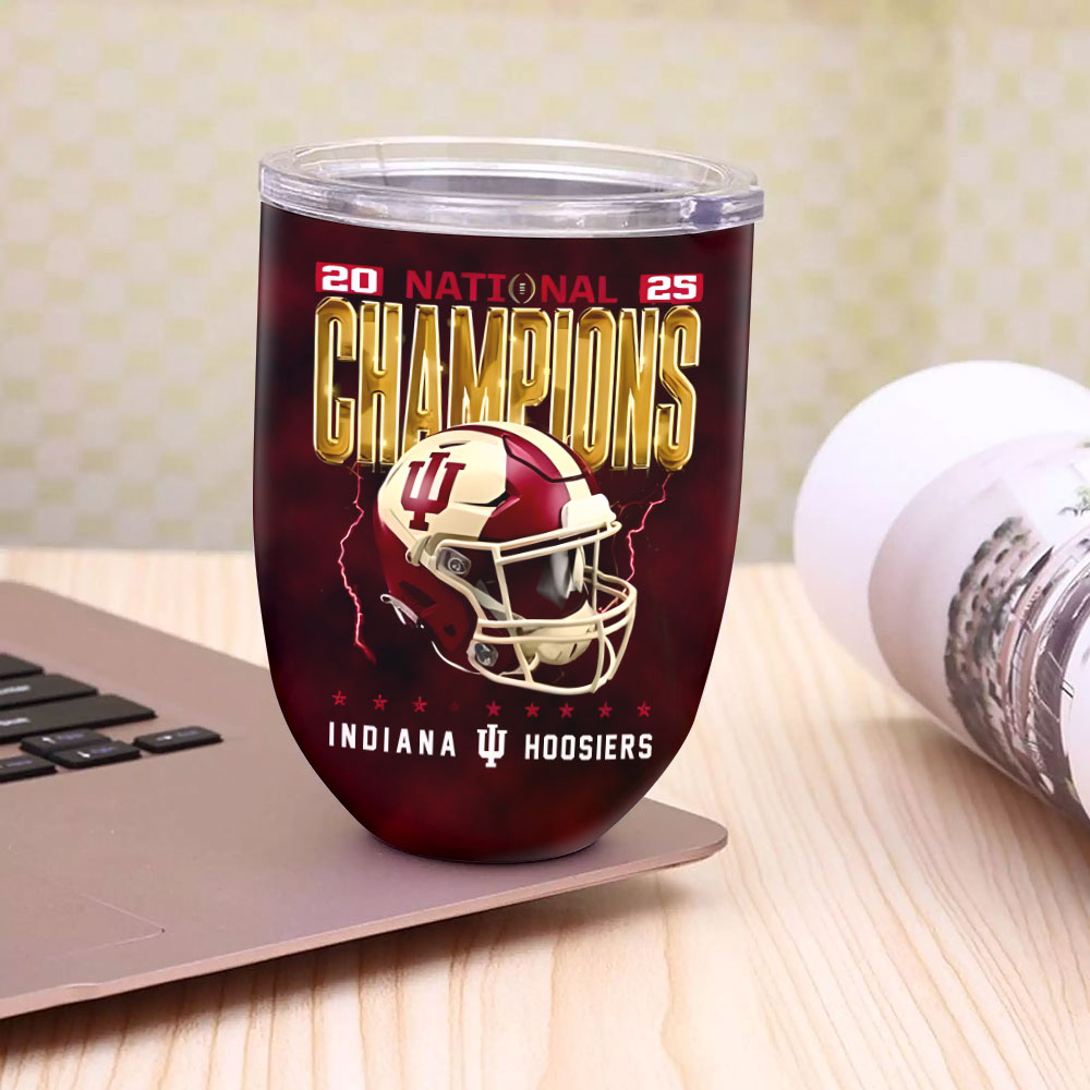 Indiana Hoosiers Football 2025 National Champions Wine Tumbler – MAITM14634