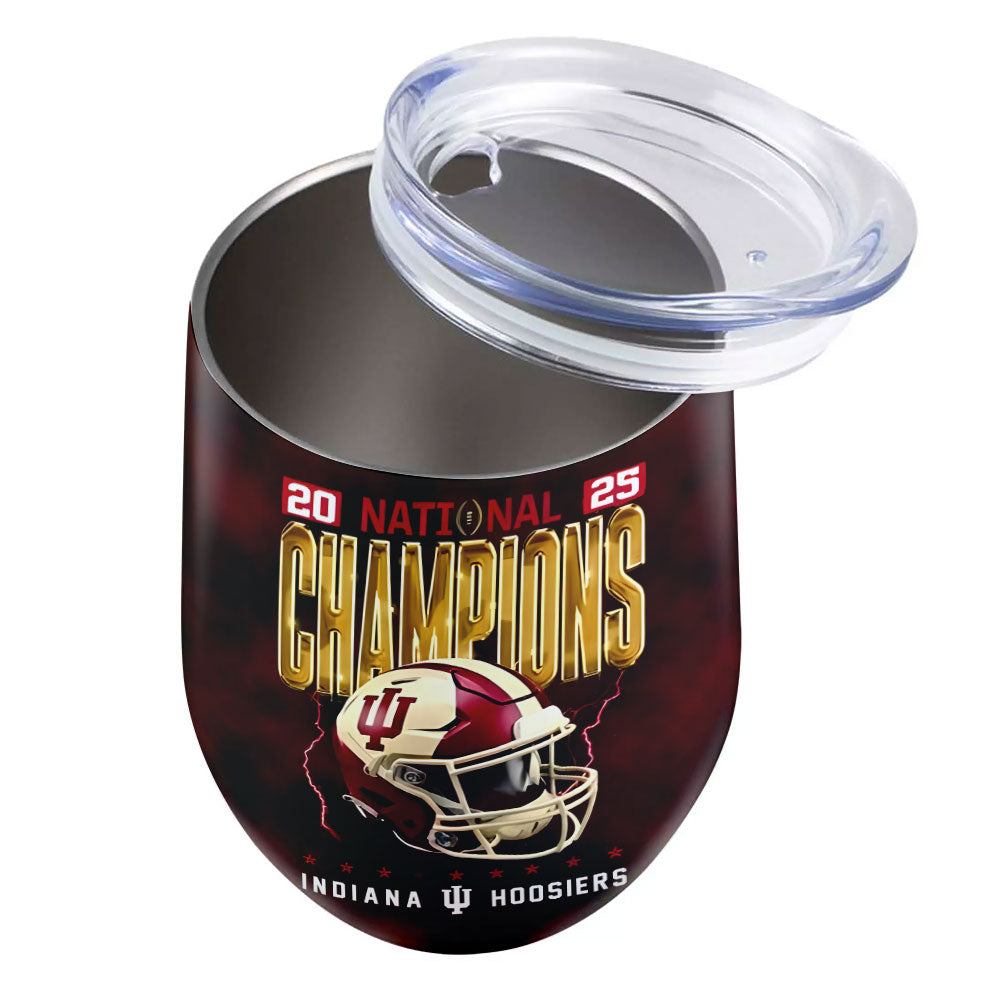 Indiana Hoosiers Football 2025 National Champions Wine Tumbler – MAITM14634