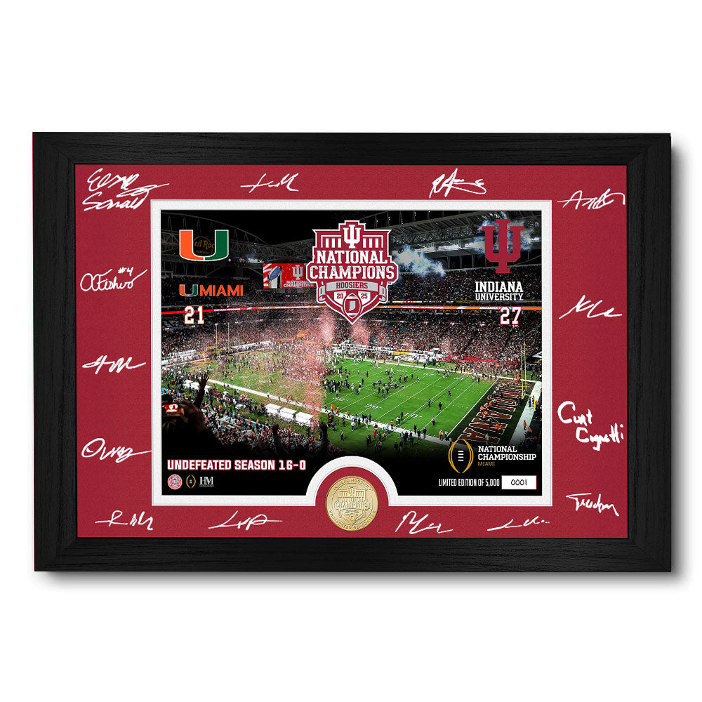 Indiana Hoosiers Football 2025 Rectangle Canvas With Inner Frame – TMTHU3390