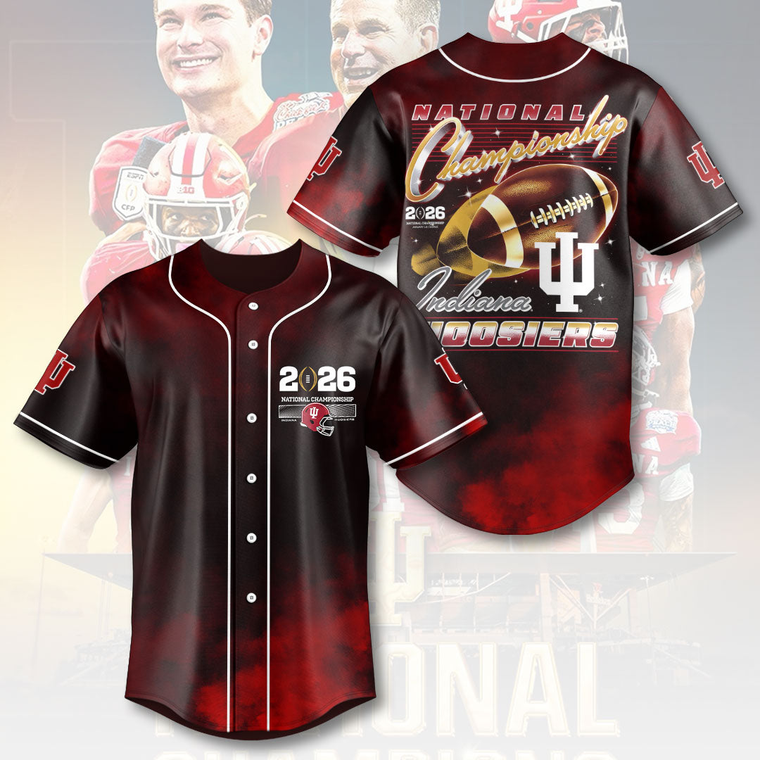 Indiana Hoosiers Football 2026 National Champions Baseball Jersey – HOATT15871
