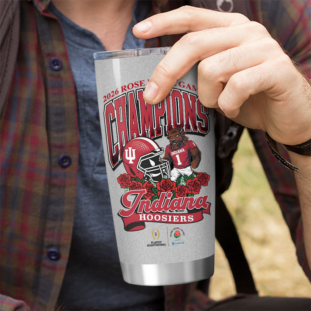 Indiana Hoosiers Football 2026 Rose Bowl Champions Tumbler Cup – HOATT15499