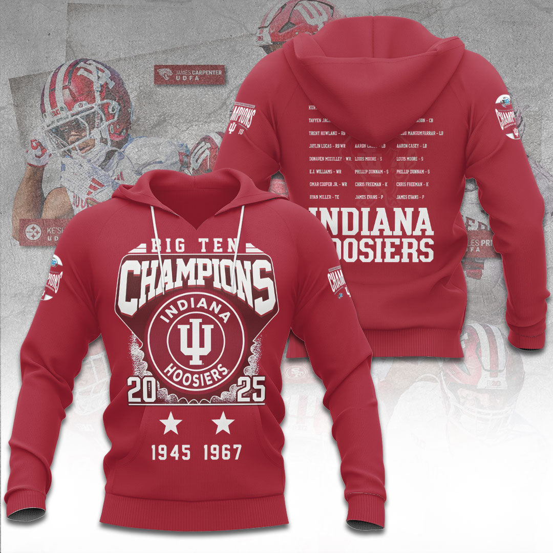 Indiana Hoosiers Football 3D Apparel – TANTN19258