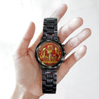 Indiana Hoosiers Football Black Stainless Steel Watch – TANTN19262