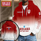 Personalized Indiana Hoosiers Football 3D Unisex Waffle Hoodie – TMTHU3030