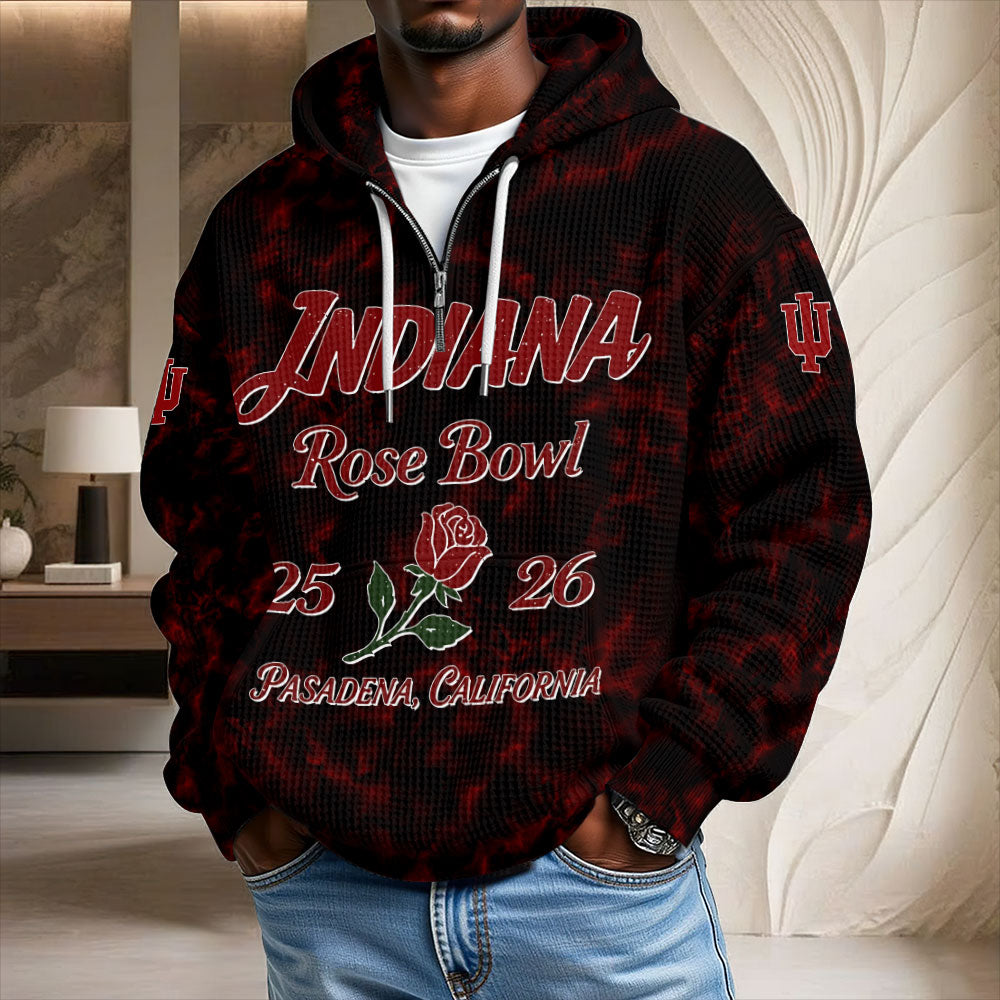 Indiana Hoosiers Football 3D Unisex Waffle Hoodie – TMTHU3068